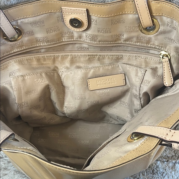 Michael Kors Tan Patent Leather Tote